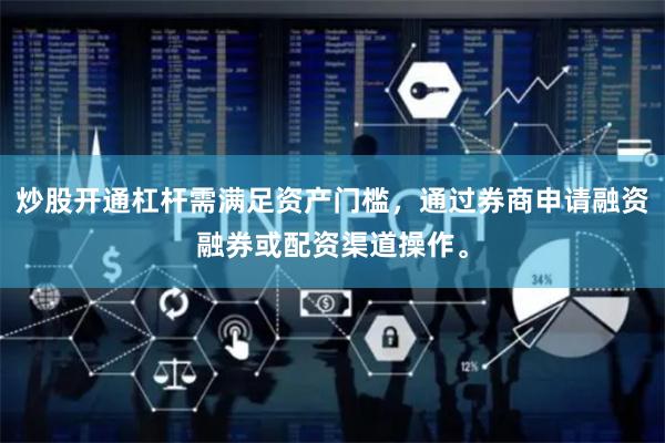 炒股开通杠杆需满足资产门槛，通过券商申请融资融券或配资渠道操作。